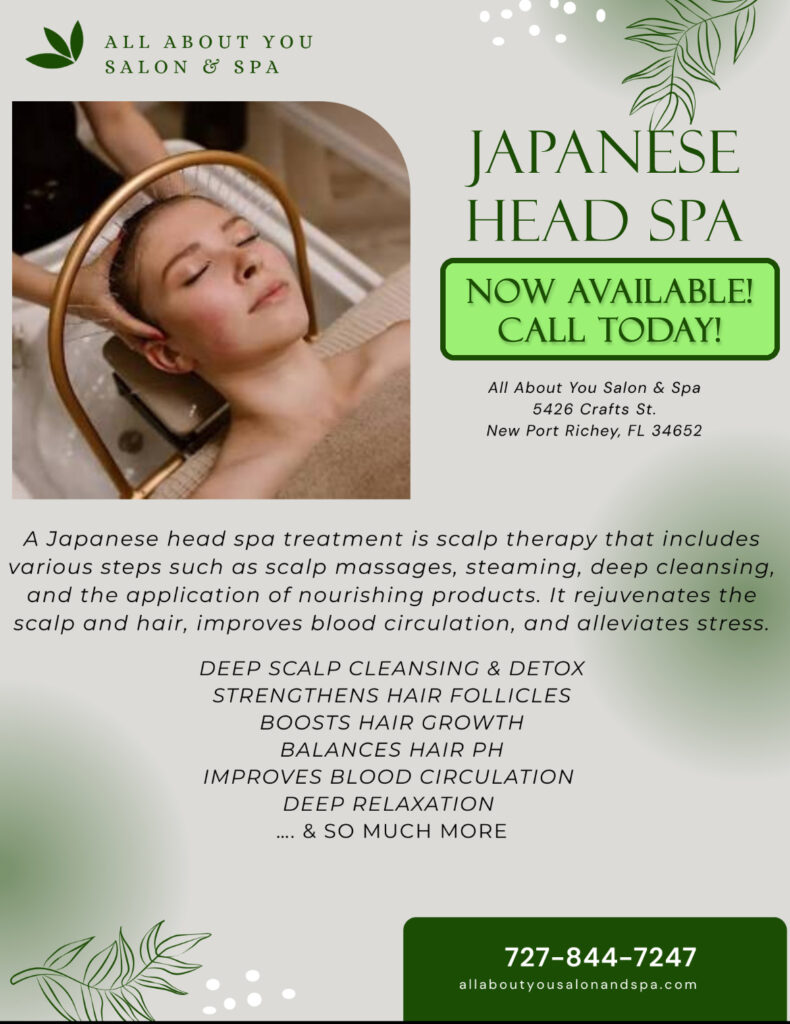 Now available - Japanese Head Spa